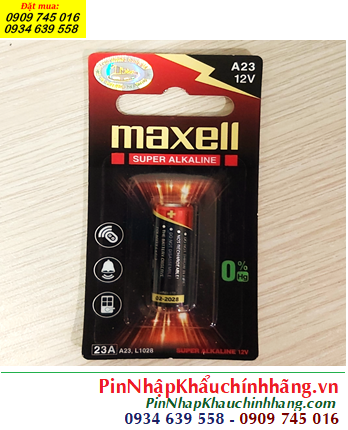 Maxell A23, Pin L1028, Pin 12v _Pin Remote điều khiển Maxell 23A A23 23AE/ L1028 chính hãng (Vỉ 1 viên)